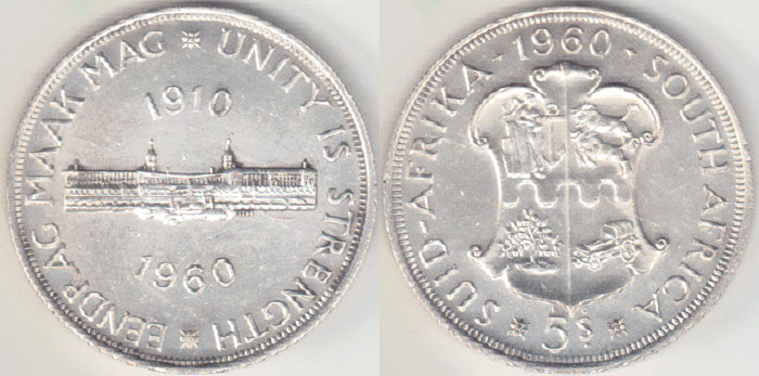 1960 South Africa silver Crown A002517